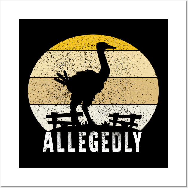 Allegedly Funny Ostrich Wall Art by raeex